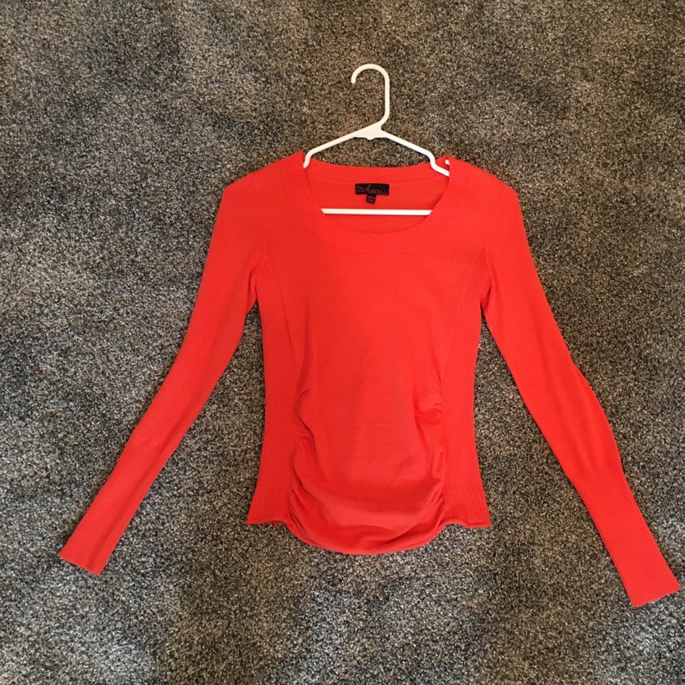 Long sleeve orange sweater